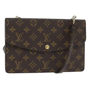 Authentic LOUIS VUITTON Monogram Double Rabat Shoulder Bag M51815 LV